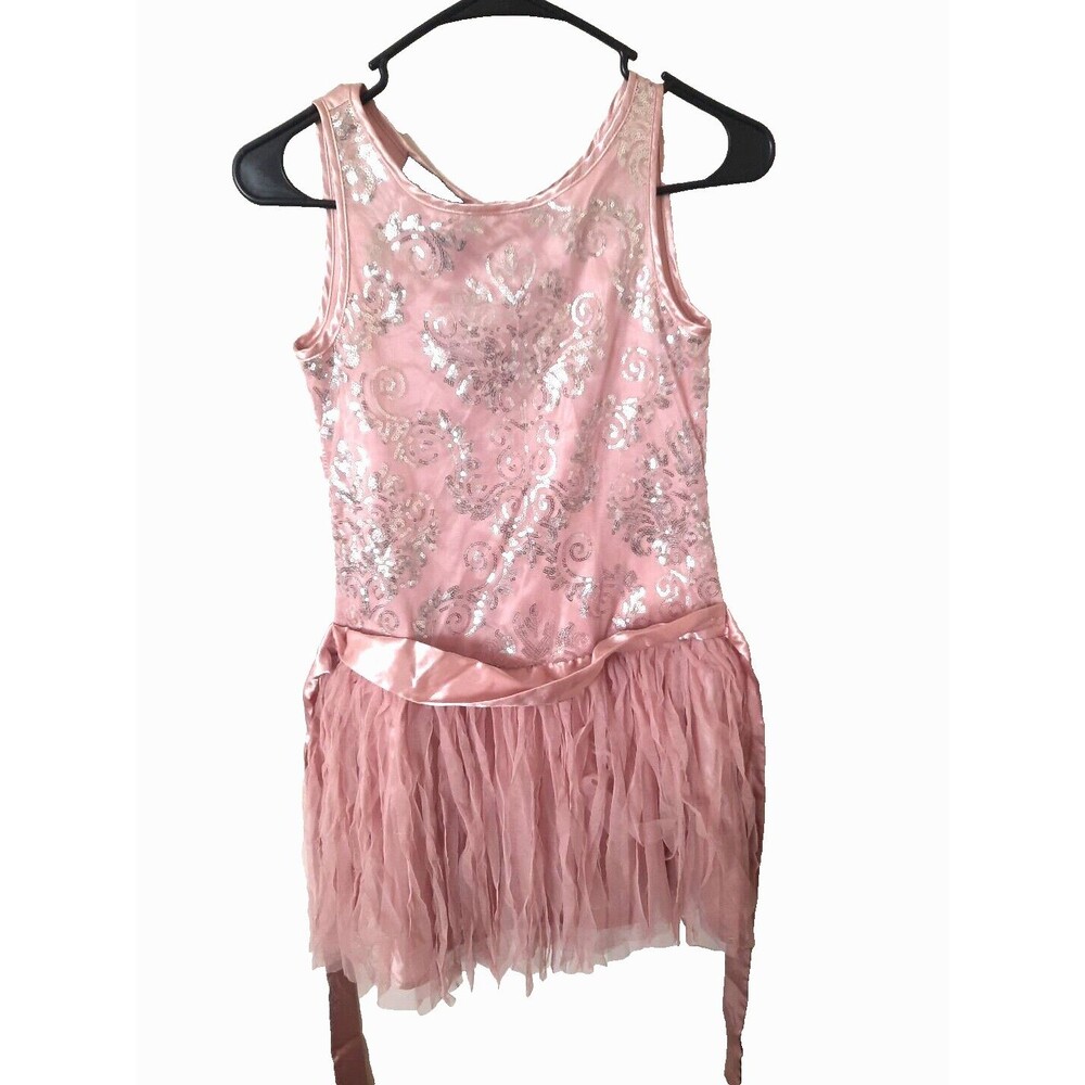 Biscotti Girls Size 12 Mauve Sequin Dress – Sparkly Pink Party or Holiday Look